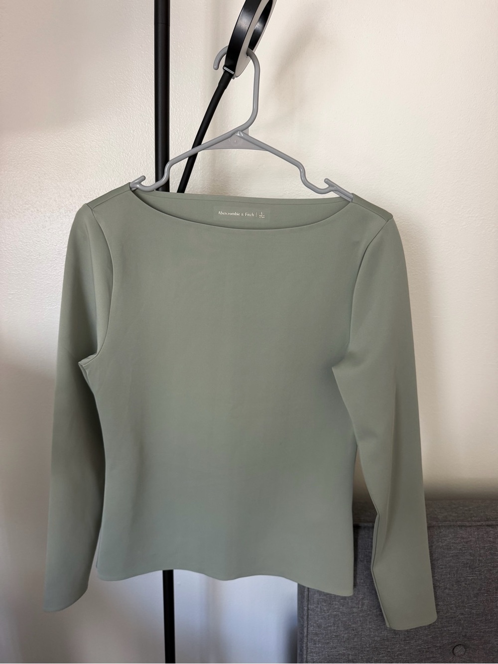 Abercrombie & Fitch Sage Green Long Sleeve Top